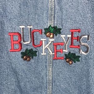 Vintage Ohio State Buckeyes Embroidered Jean Jacket
